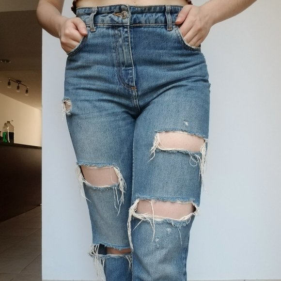 🌊 Zara high rise ripped jeans - Picture 4 of 16